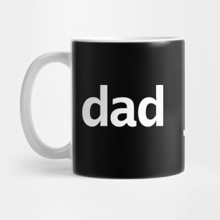 Dad Jokes Minimal Typography White Text Mug